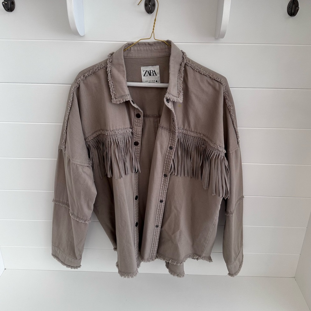 Zara Shiny Fringe Jacket